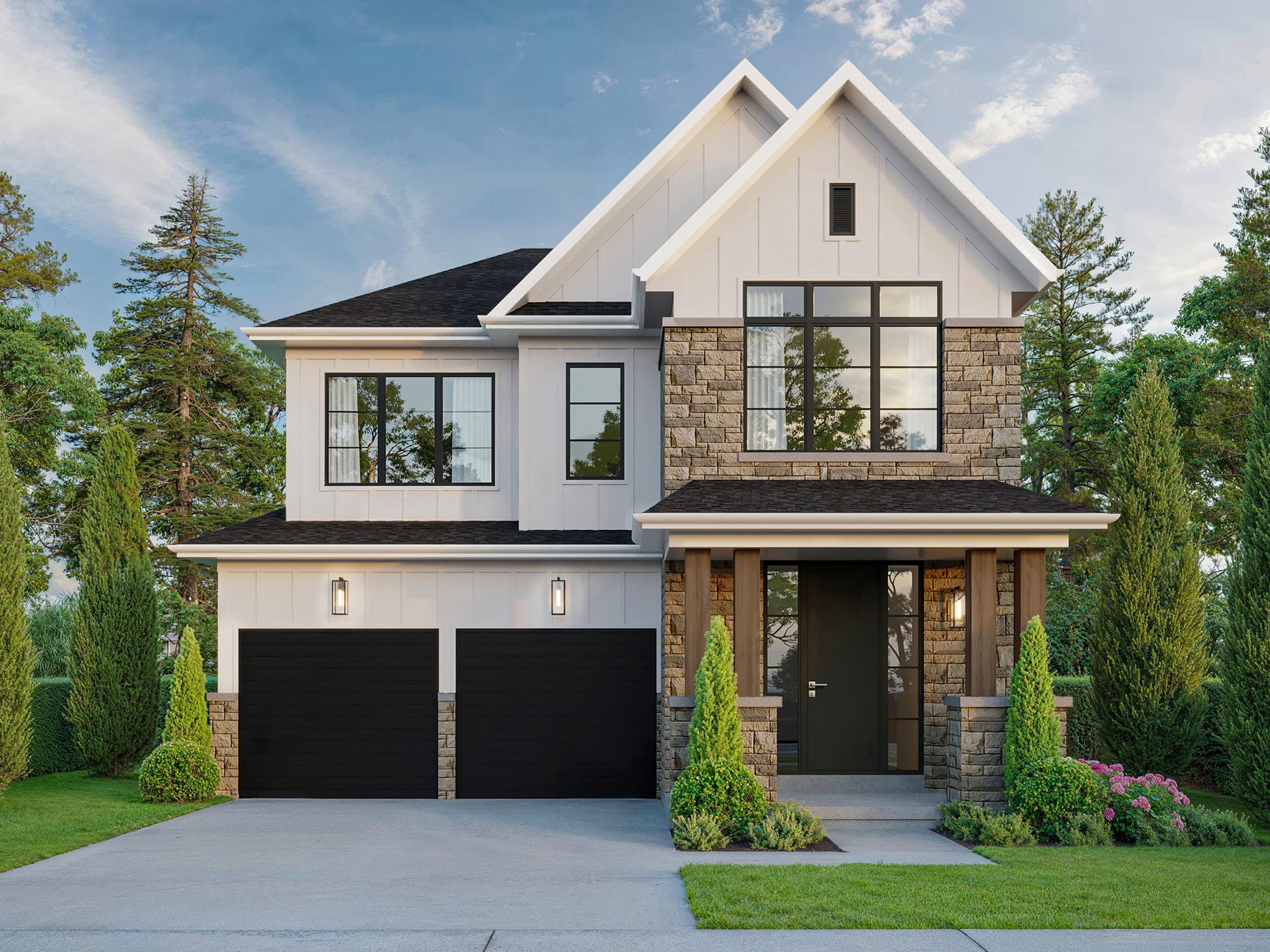 The Franklin — YT on Fourth model exterior rendering in Milton, Ontario