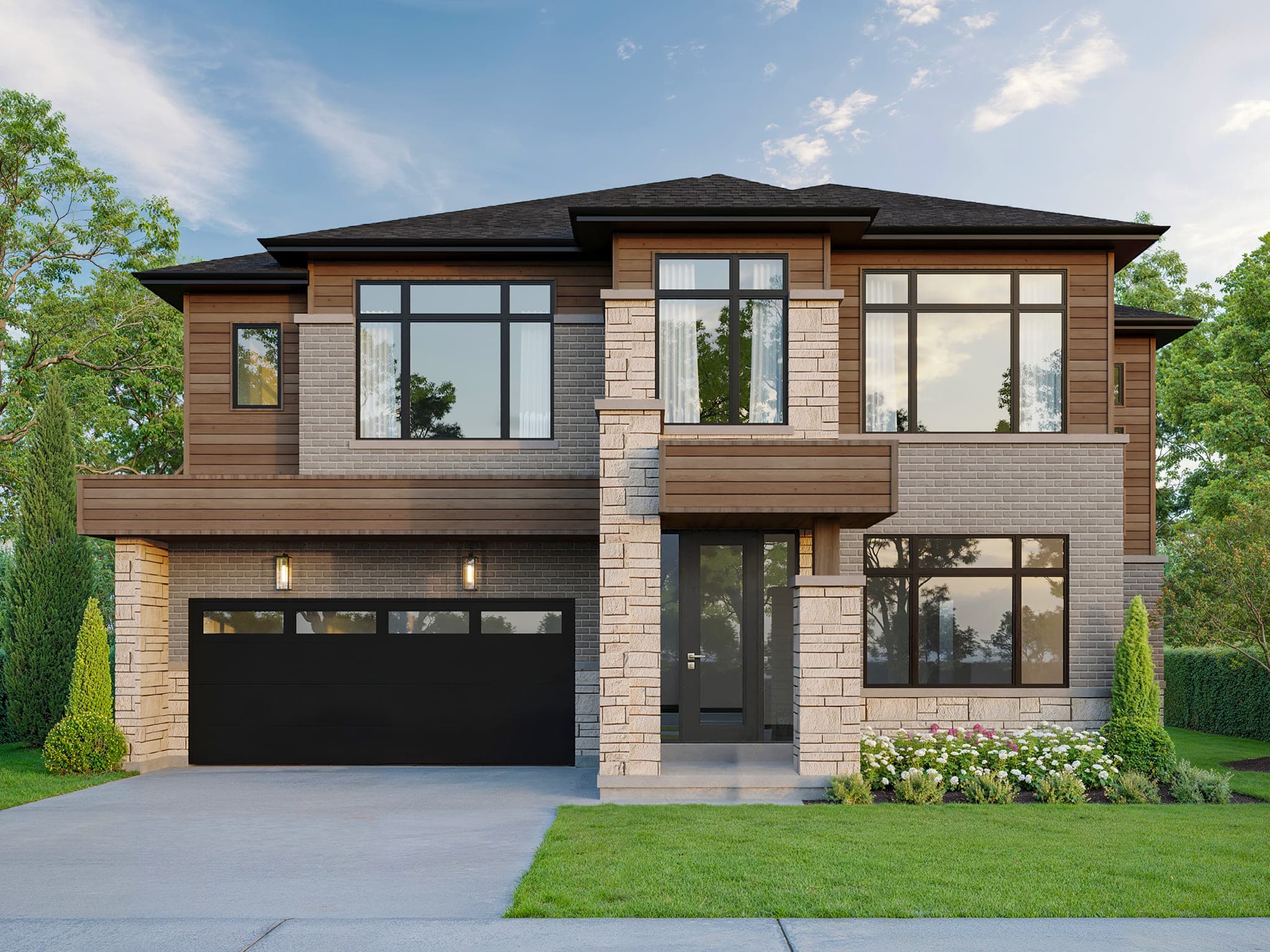 The Morrisseau — YT on Fourth model exterior rendering in Milton, Ontario